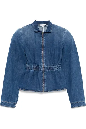 Nensi Dojaka Gathered-waist denim jacket