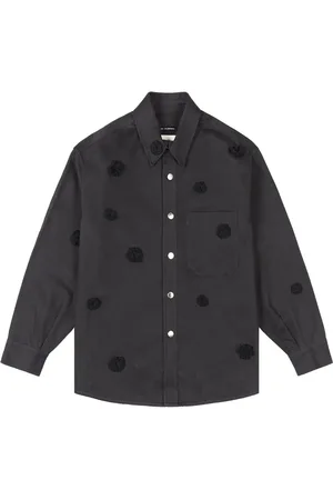 SONG FOR THE MUTE Daisy-embroidered " " shirt jacket