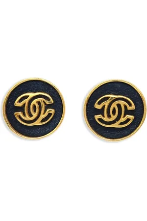 CHANEL 2003 CC stud earrings