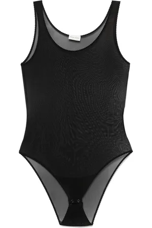 MAGDA BUTRYM Mesh scalloped bodysuit
