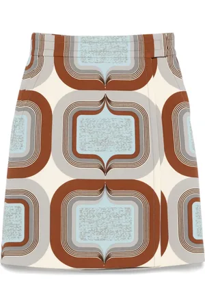 Miu Miu Geometric-print mini skirt