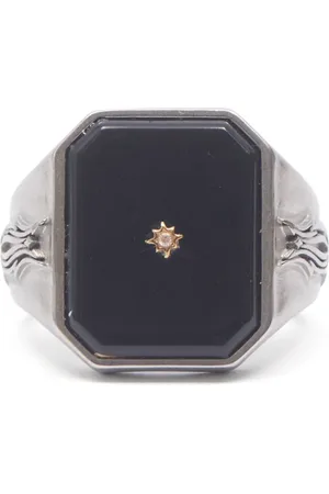 Maison Margiela Rhinestone-embellished signet ring