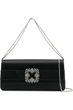 Manolo Blahnik Gothisi crystal-embellished clutch bag