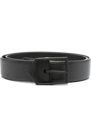CANALI Pebbled leather belt