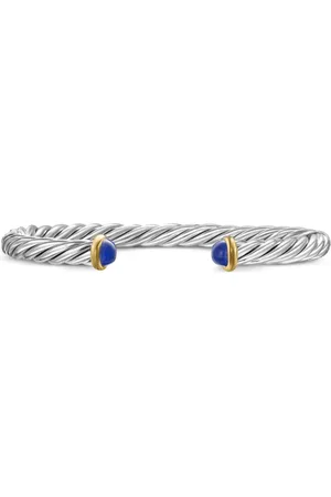 David Yurman 14kt yellow gold and sterling Cable cuff bracelet (6mm)