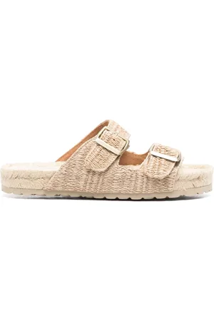 MANEBI Raffia-stripes espadrilles