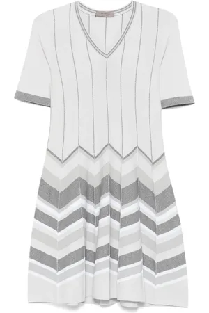 D.EXTERIOR Chevron-knit mini dress