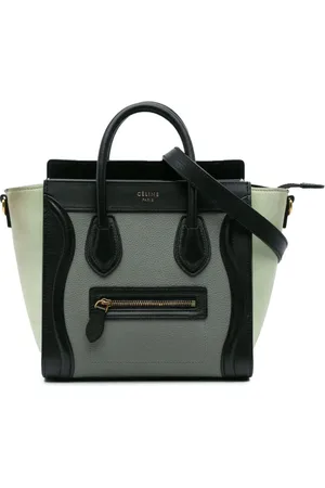 Céline 2018 Nano Tricolor Leather Luggage Tote satchel