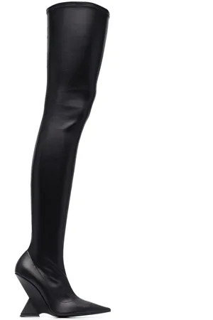 The Attico Cheope 105mm leather above-knee boots