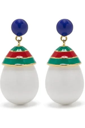 ESHVI Mini striped drop earrings