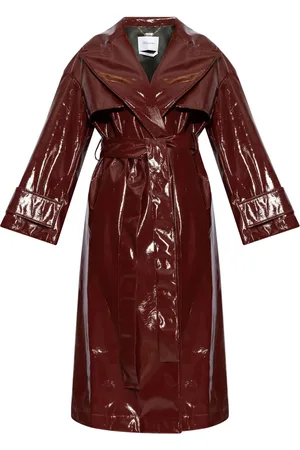 BLUMARINE Lacquered-finish single-breasted coat
