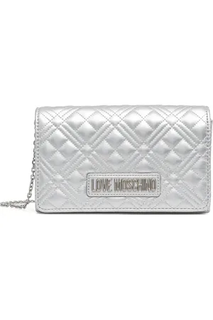 Moschino Logo-lettering quilted cross body bag