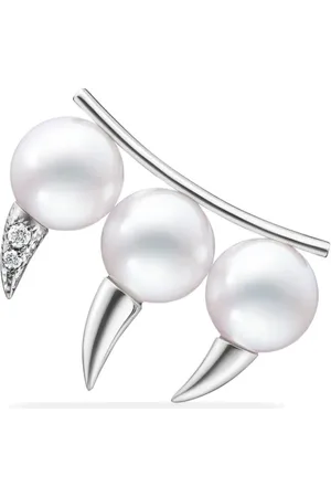 Tasaki 18kt white gold Danger Fang pearl earring