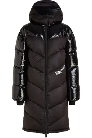 Karl Lagerfeld Logo-print panelled parka coat