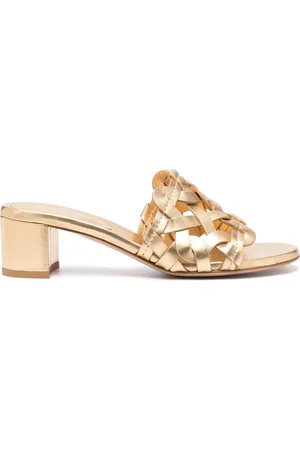 Gianvito Rossi 55mm metallic mules
