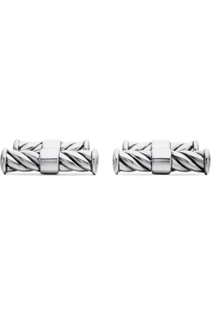 David Yurman Sterling Cable Elongated cufflinks (22mm)