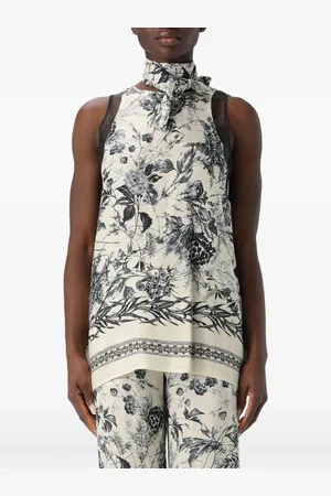 SIMONA CORSELLINI Floral-print top