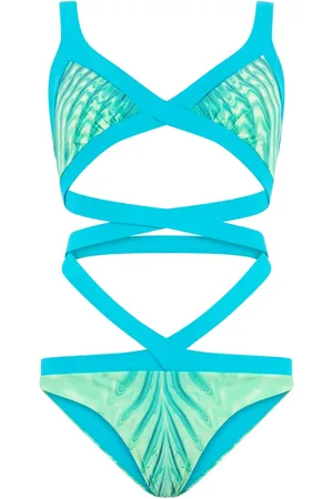 Roberto Cavalli Optical Glass-print swimsuit