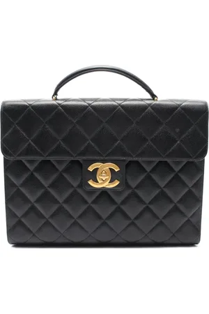 CHANEL 1996-1997 Business diamond-quilted briefcase