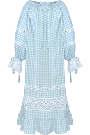 Sleeper Checked midi dress