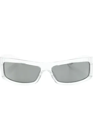 Gucci Logo-plaque rectangle-frame sunglasses