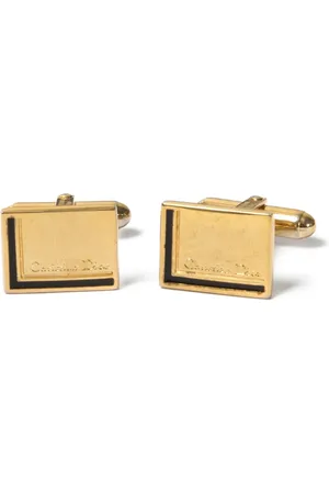 Dior 1990s logo-engraved cufflinks