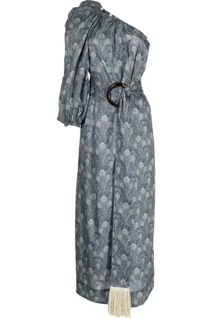 Nackiye Asymmetric cotton maxi dress