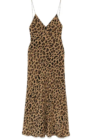 Blazé Milano Leopard-print slip midi dress
