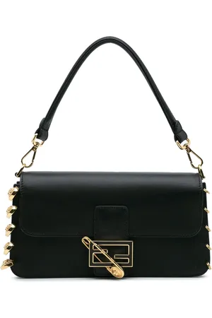 VERSACE 2010-2024 Fendi Fendace Seta Vitello Calfskin Brooch satchel