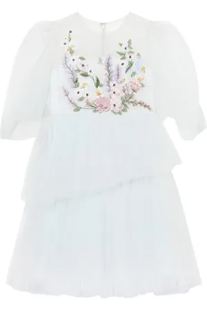 Maison Ava Floral-embroidered dress