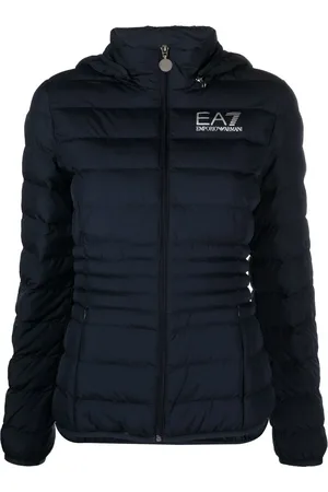 EA7 Logo-print padded jacket