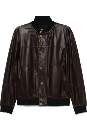 Brunello Cucinelli Leather bomber jacket