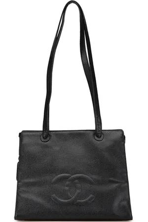 CHANEL 1997-1999 CC Caviar Leather tote bag