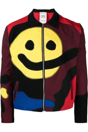 Bethany Williams Jersey patchwork smiley jacket