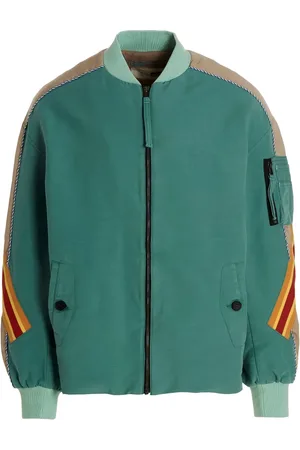 INCOTEX RED X FACETASM Contrasting-band bomber jacket