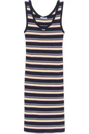 Prada Striped midi dress