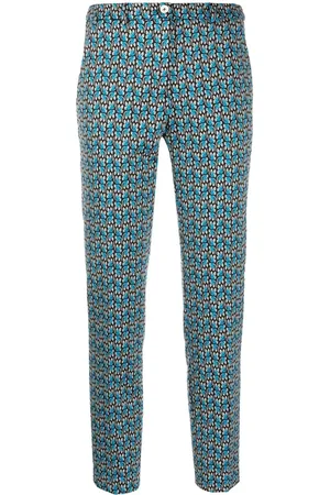 SEVENTY BY SERGIO TEGON Floral-print slim-cut trousers