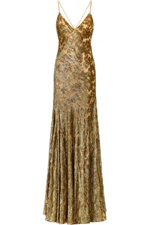 Roberto Cavalli Metallic-effect maxi dress