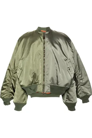 Balenciaga Double-sleeve satin bomber jacket