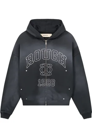ROUGH. Graphic zip-up hoodie