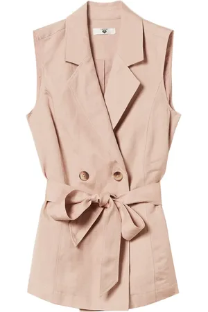 Twin-Set Linen-blend woven vest