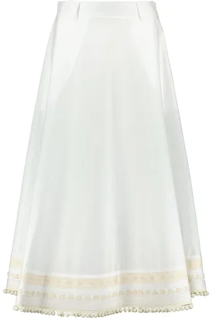 Moschino Embroidered a-line skirt