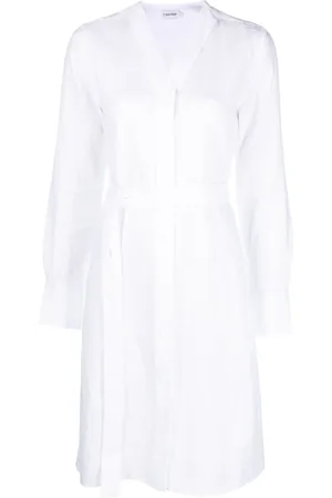 Calvin Klein Long-sleeve belted dress