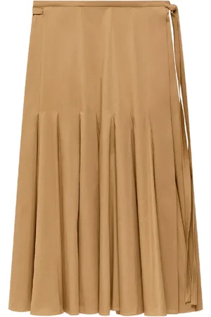 Another Tomorrow Panelled wrap skirt