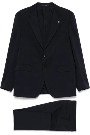 TAGLIATORE Slub-texture suit