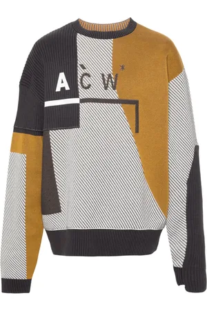 A-cold-wall* Geometric-intarsia "Bone" sweater