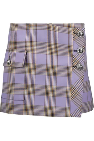 Paco rabanne Checked pleated skirt
