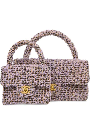 CHANEL 1995 Tweed Single Flap two-in-one handbag set