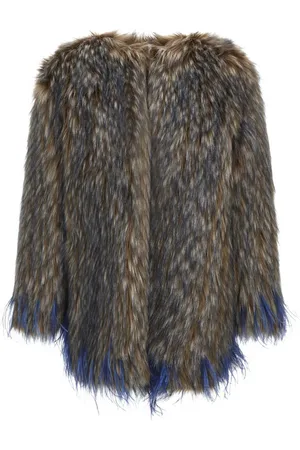 Roberto Cavalli Feather-effect coat