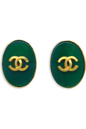 CHANEL 1995 oval earrings
